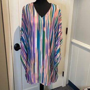 Caramela Neon Stripes Kimono Dress